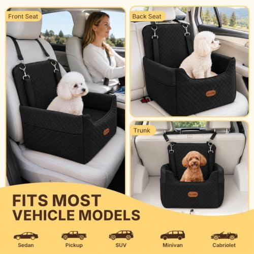 ALL GOOD PET SUPPLIES Dog Car Seat for Small/Medium Dogs Under 35lbs - Image 4