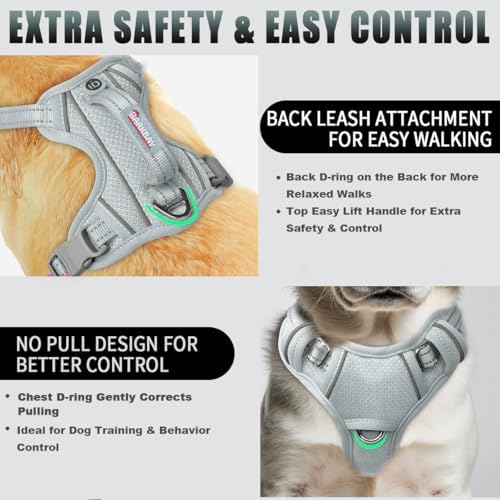 BARKBAY Dog Harness for Small Sized Dog No Pull Dog Vest ID Tag Pocket - Image 3