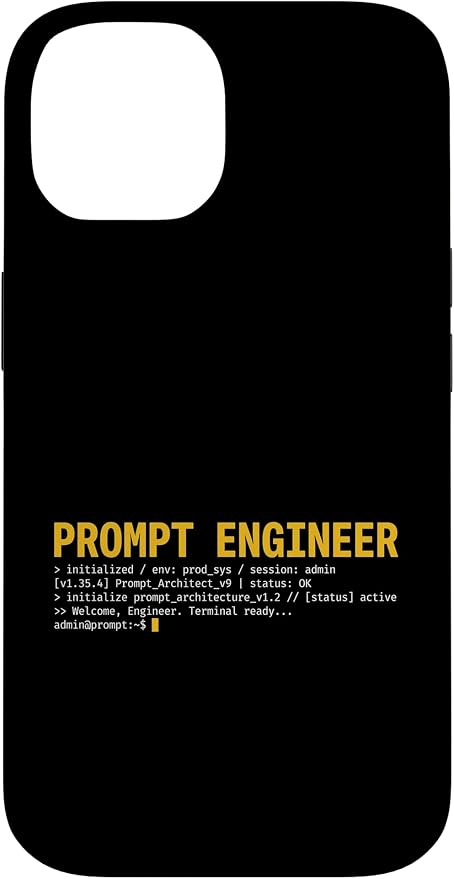 Prompt Engineer Terminal Screen AI Developer Software Coder Case for iPhone 14 by Unknown