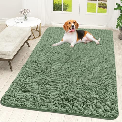 OLANLY Dog Door Mat for Muddy Paws 70x46, Super Absorbent Chenille Mud Mat by OLANLY