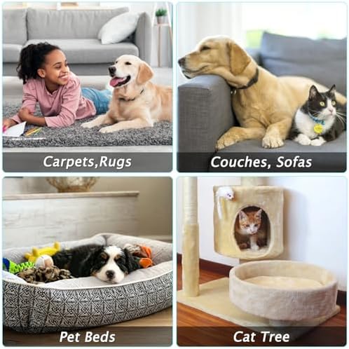 Carpet Rake for Pet Hair Removal - Reusable Pet Hair Remover, 45” Adjustable Long Handle Cat Dog Carpet Rake Scraper with Patented Design, Dog Hair Rake Brush for Rugs, Mats - Image 7