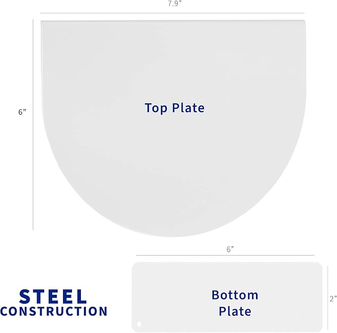 VIVO Steel Reinforcement Bracket Mount Plate for Thin, Glass, and Other Fragile Table Top Surfaces, Compatible with Most Monitor Stand C-Clamp Installations, Anti-Slip No Scratch, White, STAND-AC01RW - Image 3
