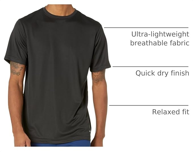 Amazon Essentials Men's Moisture Wicking Breathable Active Performance Tech Gym T-Shirts, Pack of 2 - Image 5