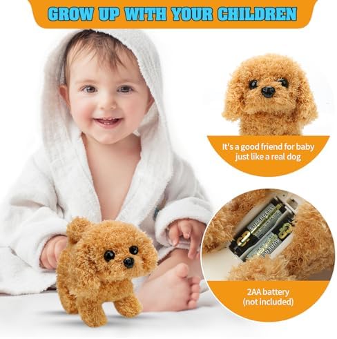 KSABVAIA Plush Teddy Toy Puppy Electronic Interactive Dog - Image 3