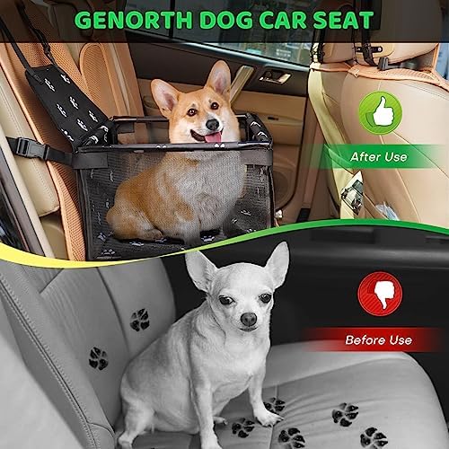GENORTH Dog Car Seats for Small and Medium Dogs,Portable Puppy/Pet Car Booster Seat with Clip-On Leash and Mesh Window for Pet Up to 20 lbs - Image 7