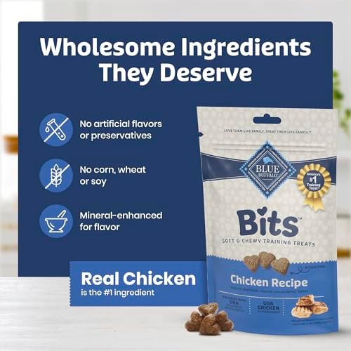 Blue Buffalo Blue Bits Natural Soft-Moist Training Dog Treats, Chicken Recipe 4-oz Bag (Pack of 2) - Image 2