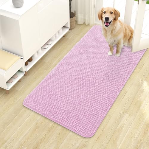OLANLY Dog Door Mat for Muddy Paws 40x24, Super Absorbent Chenille Mud Mat by OLANLY