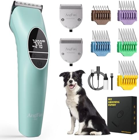 AngFan Professional Dog Clippers for Thick Coats Grooming Kit by ANGFAN