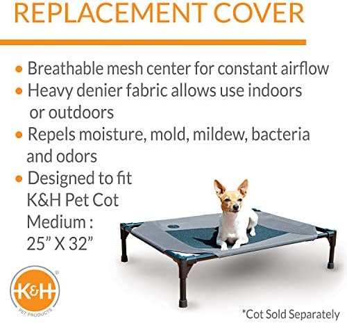 K&H Outdoor Elevated Dog Bed Pet Cot Replacement Cover, Medium 32x25in (Pack of 6) - Image 4
