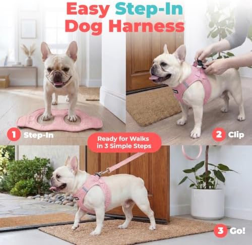Voyager Step-in Air Dog Vest Harness - Pink, Medium - Image 3