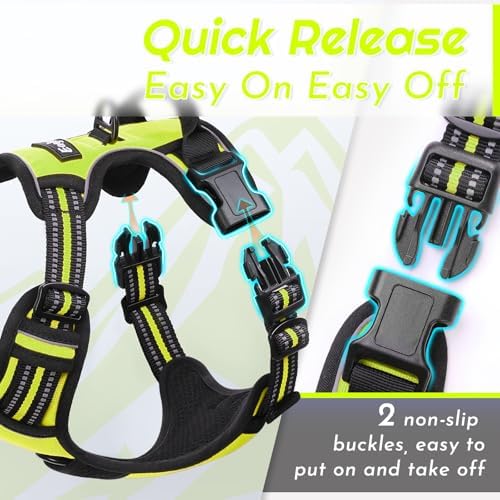 Eagloo Dog Harness for Large Dogs, No Pull Pet Vest with 2 Leash Clips - Image 5