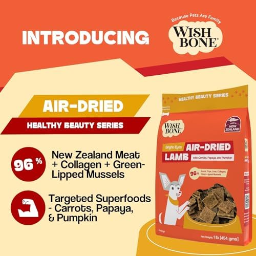 Wishbone Air Dried Lamb Dog Food - High Protein, Grain Free Recipe, Eye and Vision Support, Joint and Mobility for Pet Health - Made in New Zealand 1 lb - Image 2