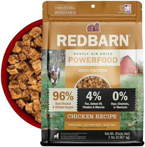 Redbarn Powerfood Air Dried Dog Food High Protein Grain-Free Chicken 2 lbs by Redbarn