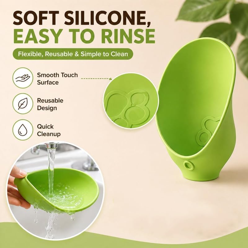 2Pcs Dog Water Bottle Adapter Portable Silicone Dog Water Dispenser for Standard Water Bottles,Leakproof Foldable Leaf Pet Dispenser Cap with Water Bowl Outdoor Pet Water Feeder Bowl for Dog Walking - Image 4
