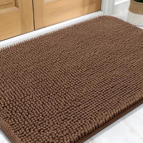 OLANLY Dog Door Mat for Muddy Paws 30x20, Super Absorbent Chenille Mud Mat by OLANLY