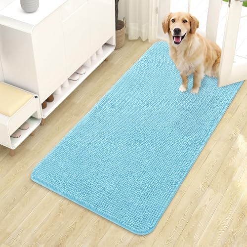 OLANLY Dog Door Mat for Muddy Paws 44x24, Super Absorbent Chenille Mud Mat by OLANLY