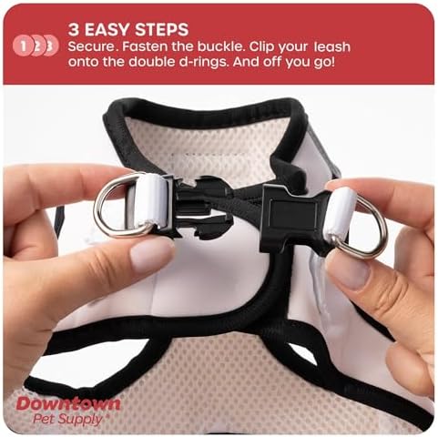 Downtown Pet Supply Step in Dog Harness for Small Dogs No Pull, Medium, Doodle - Adjustable Harness with Padded Mesh Fabric and Reflective Trim - Buckle Strap Harness for Dogs - Image 6