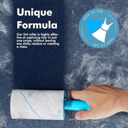Lint Rollers for Pet Hair Extra Sticky, 1200 Sheets Mega Value Set Lint Rollers for Pet Hair Removal, Dog and Cat Lint Remover for Clothes, Furniture, Carpet - Image 4