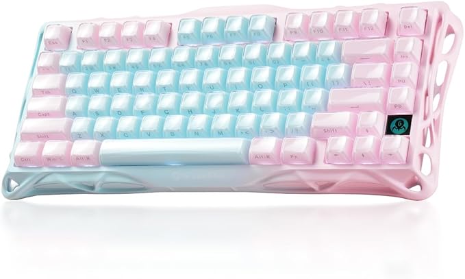 GravaStar Mercury K1 Lite 75% Wireless Mechanical Gaming Keyboard RGB | Gasket Mount, Hot Swappable Linear Switches, Creamy Sound Keyboard, 2.4GHz/USB-C/Bluetooth 5.0, for Win/Mac by GravaStar