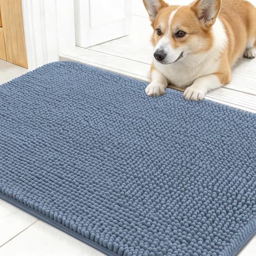 OLANLY Dog Door Mat for Muddy Paws 24x16, Super Absorbent Chenille Mud Mat by OLANLY