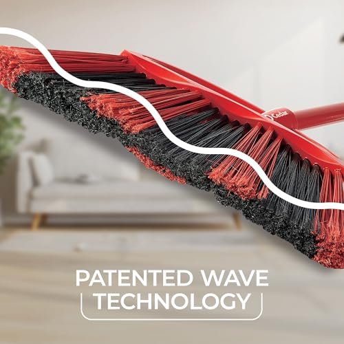 O-Cedar One Sweep Broom & Step-On Dustpan Set | Patented Wave Bristles Remove Over 99% of Dirt in One Pass | Lightweight & Quiet for Pet-Friendly Cleaning - Image 2