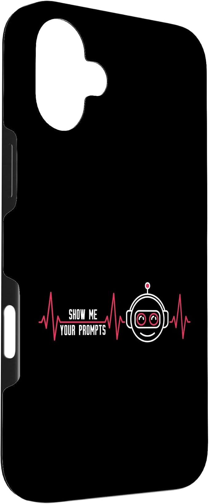Show Me Your Prompts AI Artificial Intelligence Heartbeat Case for iPhone 16 Plus - Image 3