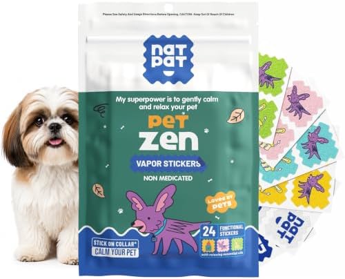 NATPAT Pet Zen Calming Patches for Dogs, Non-Medicated, 24 Count by NATPAT