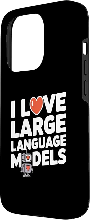 iPhone 15 Pro Funny Robot AI Lover I love large language models LLMs Case - Image 2