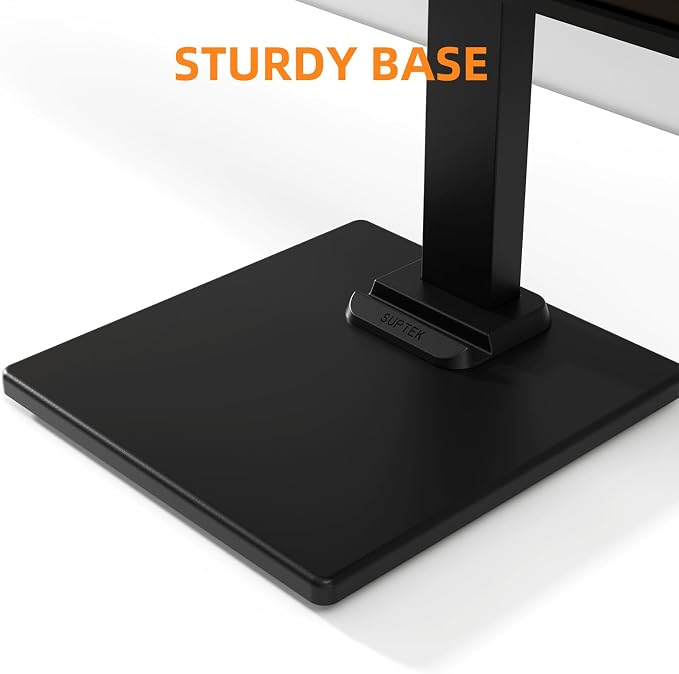 Suptek Dual Monitor Stand with Base- Vertical Stack Screen Free-Standing Monitor Riser Fits Two 13 to 36Inch Screen with Swivel, Tilt, Height Adjustable,50,75 and 100mm Vesa Base Stand - Image 7