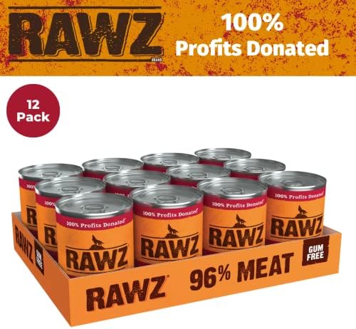Rawz 96% Meat Canned Wet Food for Dogs 12 Pack/ 12.5 oz. Cans (Beef/Beef Liver) - Image 3