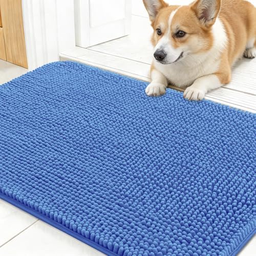 OLANLY Dog Door Mat for Muddy Paws 30x17, Super Absorbent Chenille Mud Mat by OLANLY