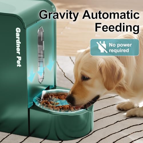 Gravity Automatic Cat Feeder, Water & Food Dispenser Set, Stainless Bowls - Image 4