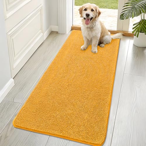 OLANLY Dog Door Mat for Muddy Paws 70x32, Super Absorbent Chenille Mud Mat by OLANLY