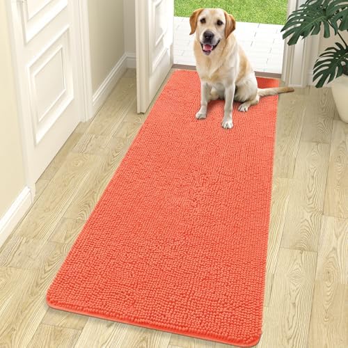 OLANLY Dog Door Mat for Muddy Paws 70x24, Super Absorbent Chenille Mud Mat by OLANLY