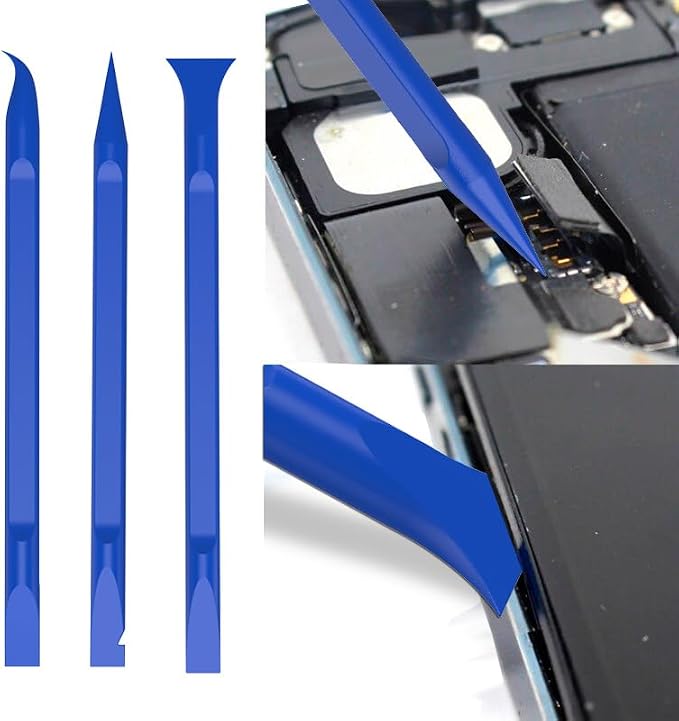 Repair Tools Kit for iPhone iPad MacBook Nintendo Switch PS4 Xbox Laptop - 5 Universal Triangle pry bar + 2 Spudger + 3 Big Spudger + 2 Metal Triangular spudgers(0.91") - Image 7