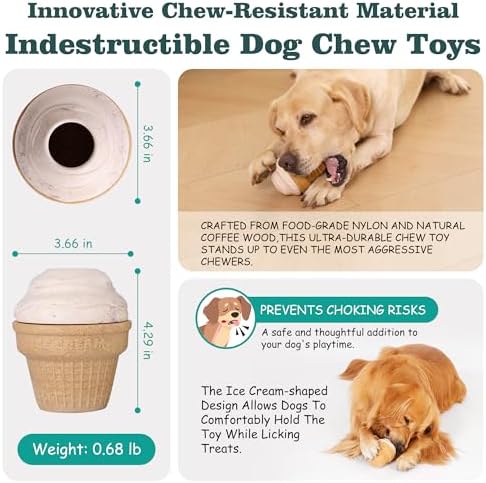 Multi-Functional Interactive Dog Toys for Aggressive Chewers, Indestructible Dog Toys for Medium/Large Breeds,Frozen Dog Treat Dispenser to Keep Them Busy,Reduces Anxiety(Pack of 2) - Image 3