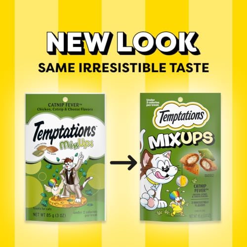Temptations MixUps Crunchy and Soft Cat Treats, Catnip Fever, 3 oz, 12pk - Image 2