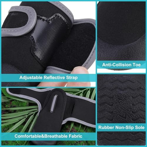 EXPAWLORER Waterproof Dog Shoes for Small Medium Large Dogs, Dog Shoes for Hot Pavement, Hiking Walking, Reflective Dog Booties for Outdoor Snow Rain Days, Anti-Slip Dog Boots & Paw Protectors - Image 6
