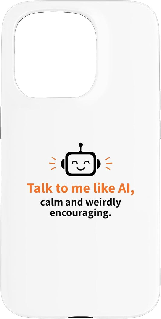 AI Robot Calm Encouraging Tech Support Case for iPhone 15 Pro by Unknown