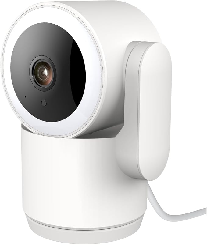 Luna 2K Indoor Cameras for Home Security, 2.4GHz & 5GHz WiFi, 360-Degree Pan-Tilt, Built-in Spotlight, Human Auto Tracking, Siren, Pet/Dog/Baby Camera with Phone app, White (2026 Upgrade Version) by LUNAHOME
