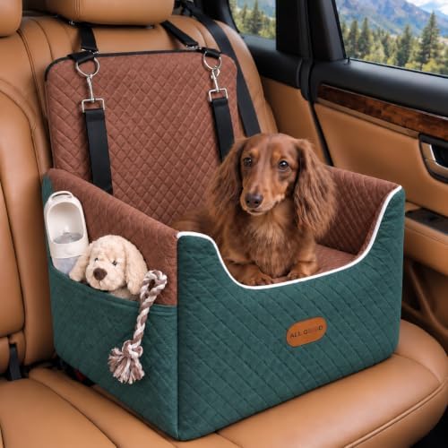 ALL GOOD PET SUPPLIES Dog Car Seat for Small/Medium Dogs Under 35lbs by AllGood