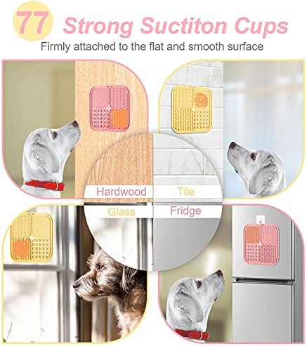 LUKITO Lick Mat for Dogs & Cats 2 Pack with Suction Cups, Dog Lick Mat for Anxiety Relief, Dog Toys to Keep Them Busy, Peanut Butter Lick Pads for Boredom Reducer, Perfect for Bathing Grooming - Image 6