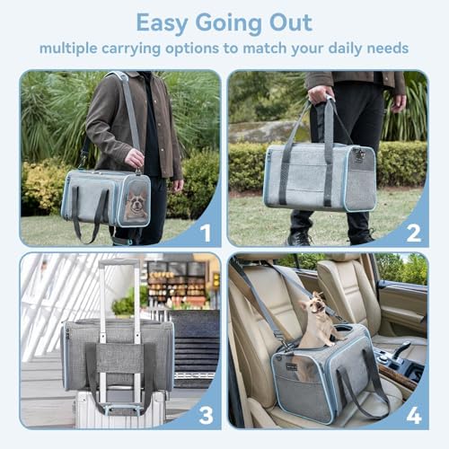 Petsfit Large Expandable Cat Carrier for Travel, Up to 18 lb - Image 3