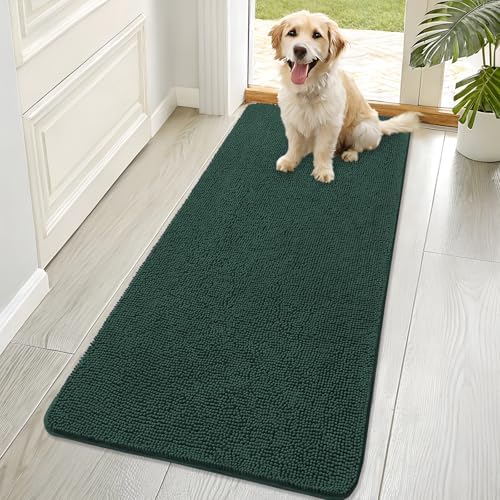 OLANLY Dog Door Mat for Muddy Paws 70x32, Super Absorbent Chenille Mud Mat by OLANLY