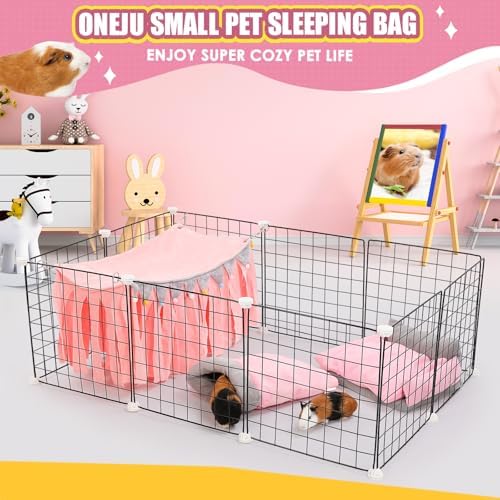 Guinea Pig Sleeping Bag, Adjustable Entrance for Keep Opening, Snuggle Bag and Playtime Sack for Guinea Pig, Rabbits and Other Small Pets, Pink - Image 7