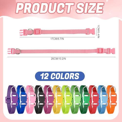 12 Pack Puppy Collars for Litter, Adjustable Puppy ID Collars - Image 2