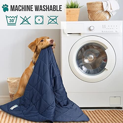 PetAmi Cooling Dog Blanket Lightweight Soft for Large Pet Cat 60x80, Navy - Image 5