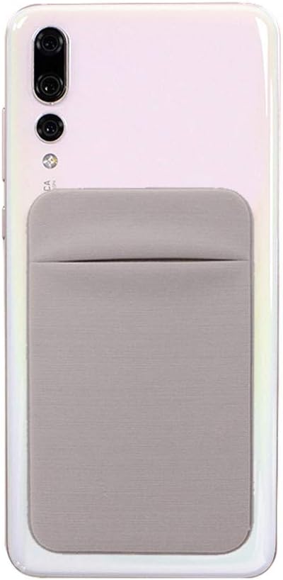 Slim Credit Card Holder for Back of Cell Phone, Stretchy Ultra Lycra 3M Self Adhesive Phone Pocket Stick On Wallet for ID Credit Card Pocket for iPhone Android Galaxy (Gray+White+Black) - Image 5