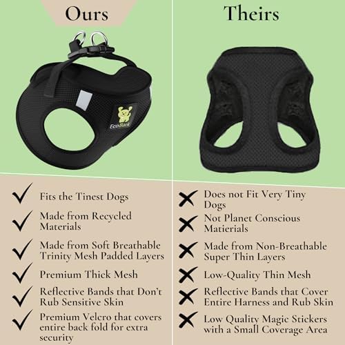 EcoBark Step in Dog Harness, Fully Adjustable Double Padded, Black, X Large - Image 2