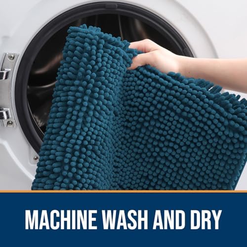 OLANLY Dog Door Mat for Muddy Paws 59x32, Super Absorbent Chenille Mud Mat - Image 5